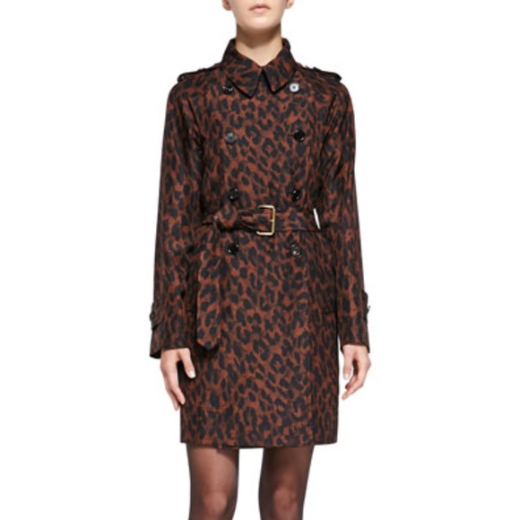 Marc Jacobs Leopard-Print Silk Trench - Picture 1 of 7